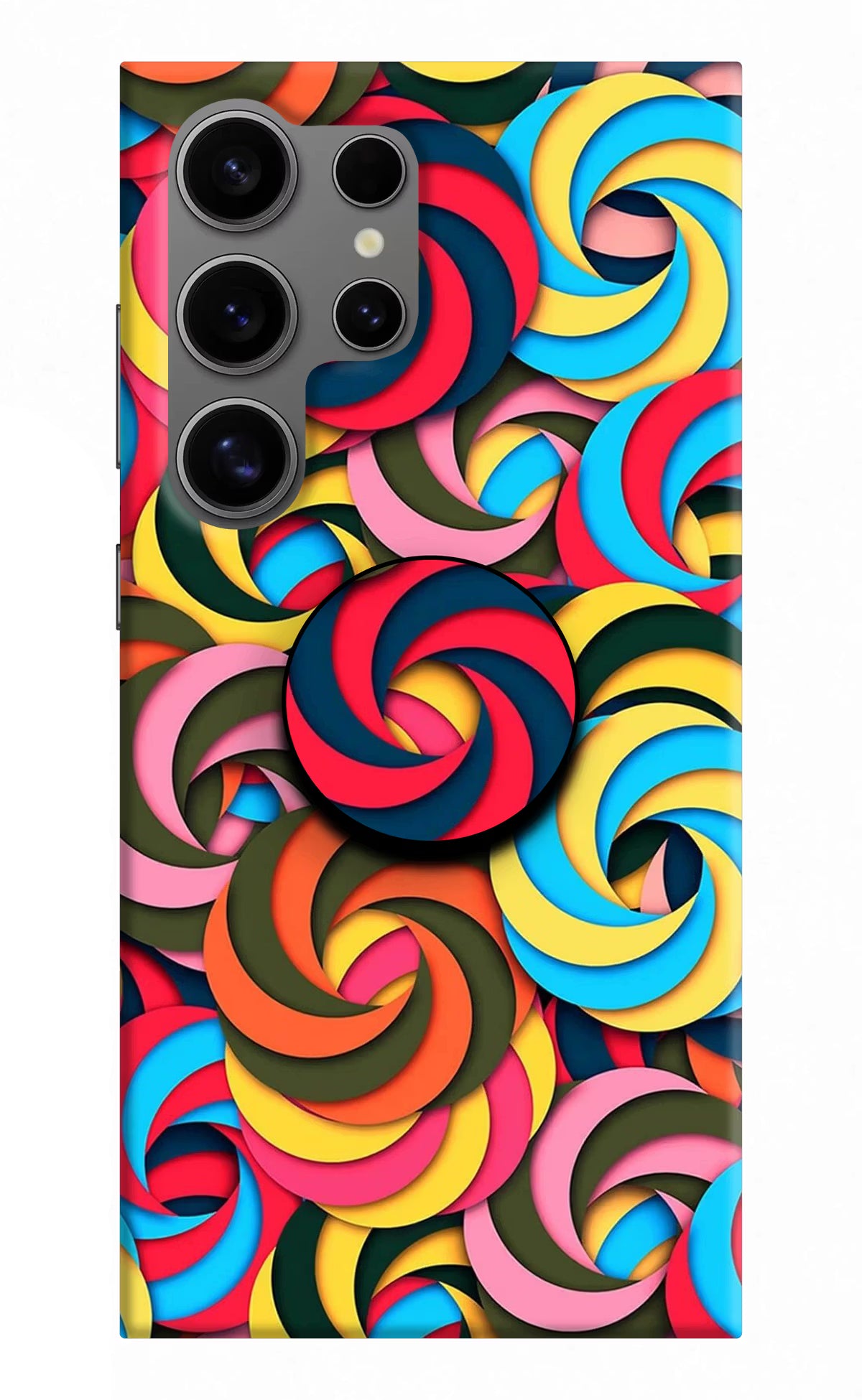 Spiral Pattern Samsung S24 Ultra Pop Case by Casekaro