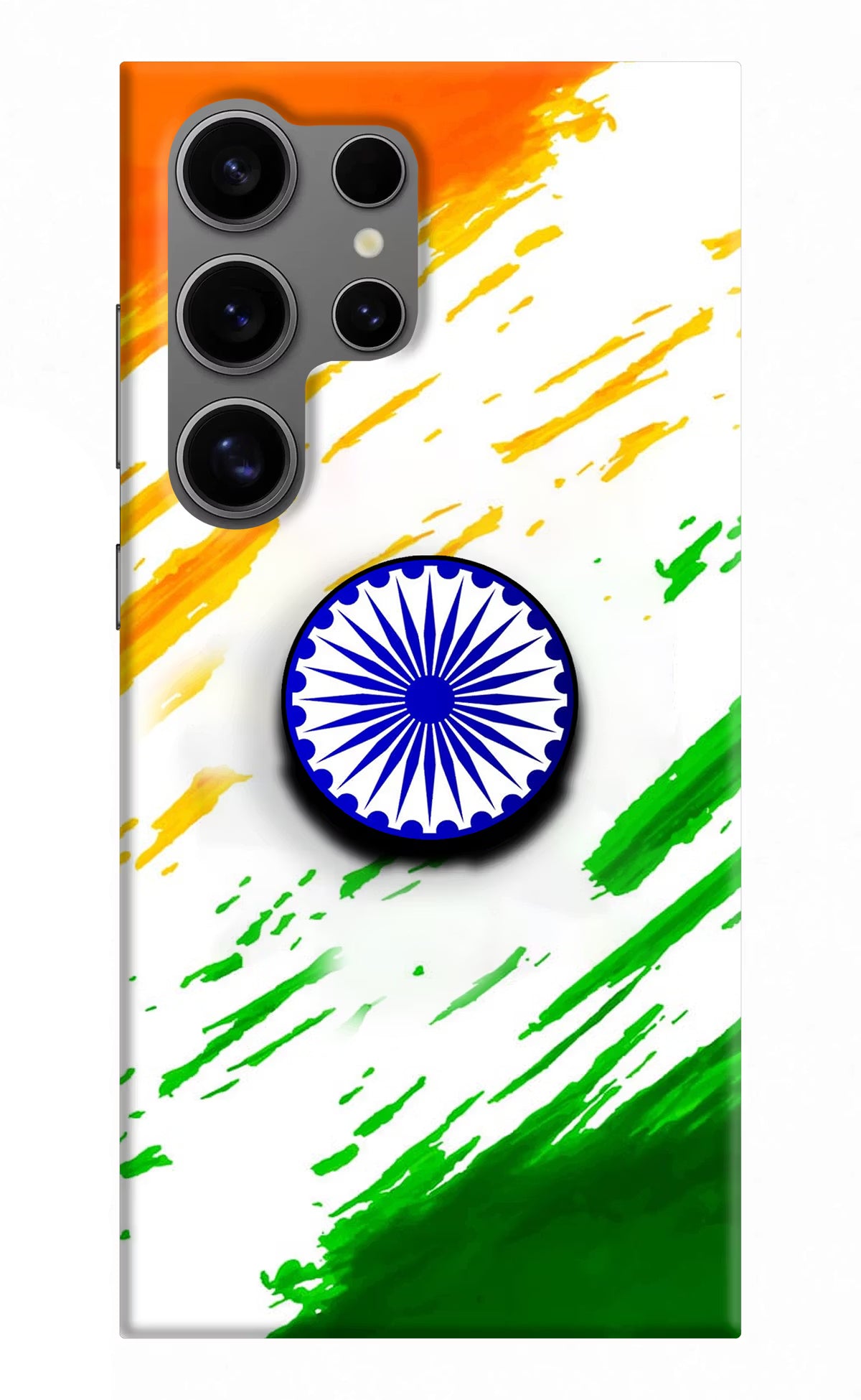Indian Flag Ashoka Chakra Samsung S24 Ultra Pop Case by Casekaro