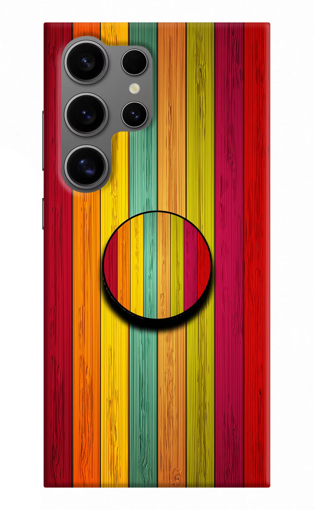 Multicolor Wooden Samsung S24 Ultra Pop Case by Casekaro