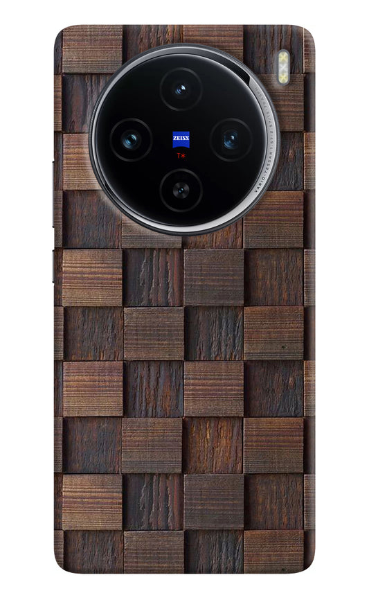 Wooden Cube Design Vivo X100 Back Cover