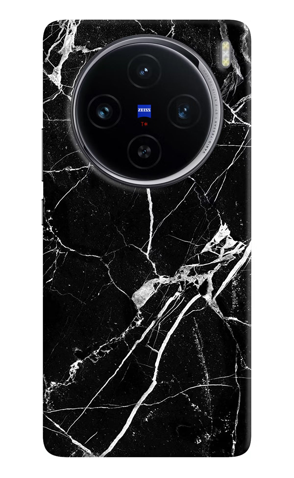 Black Marble Pattern Vivo X100 Hard Case Back Cover by Casekaro