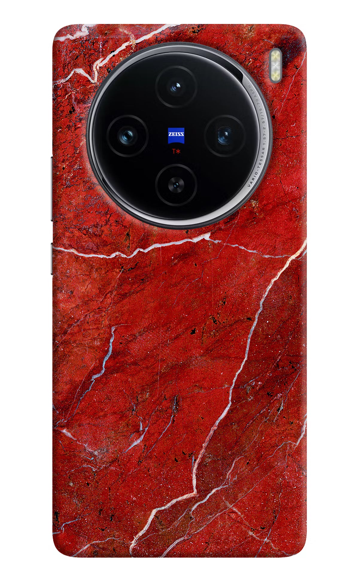 Red Marble Design Vivo X100 Hard Case Back Cover by Casekaro
