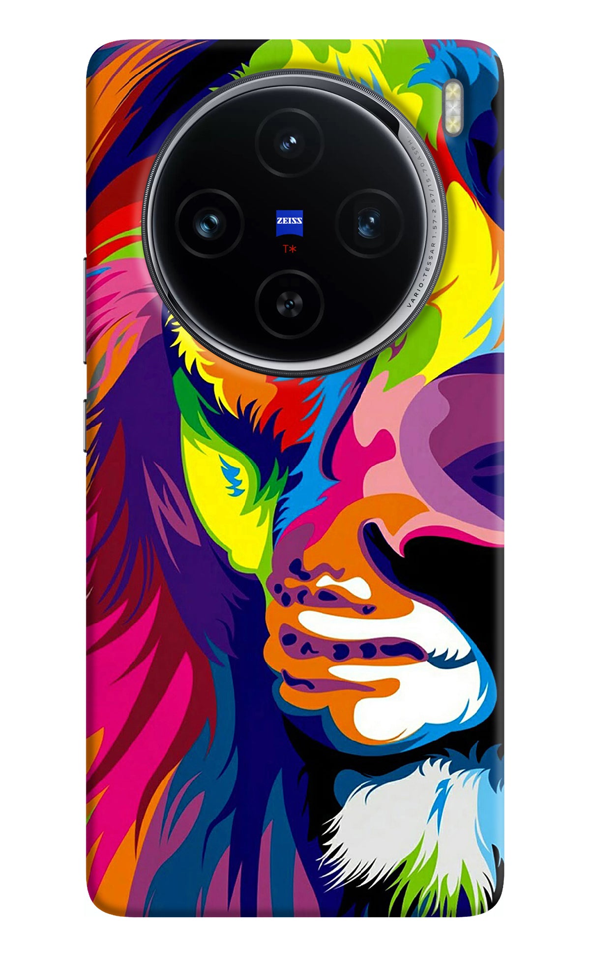 Lion Half Face Vivo X100 Back Cover