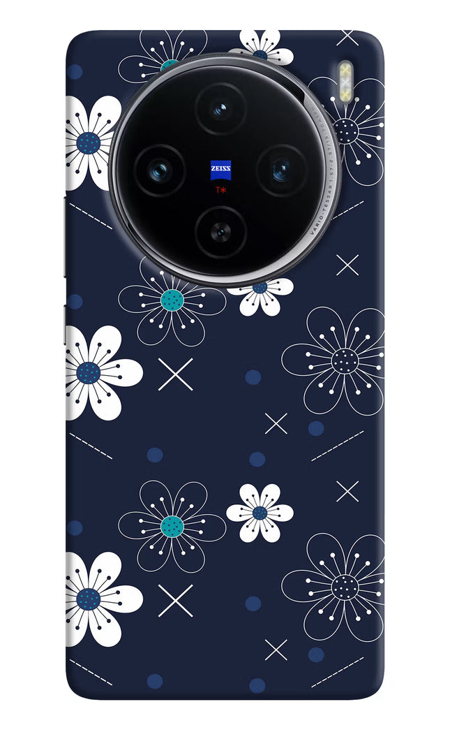 Flowers Vivo X100 Hard Case Back Cover by Casekaro