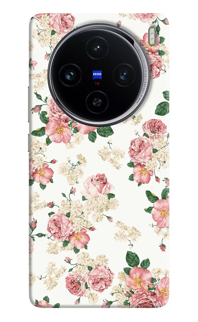 Flowers Vivo X100 Hard Case Back Cover by Casekaro