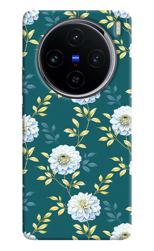 Flowers Vivo X100 Hard Case Back Cover by Casekaro