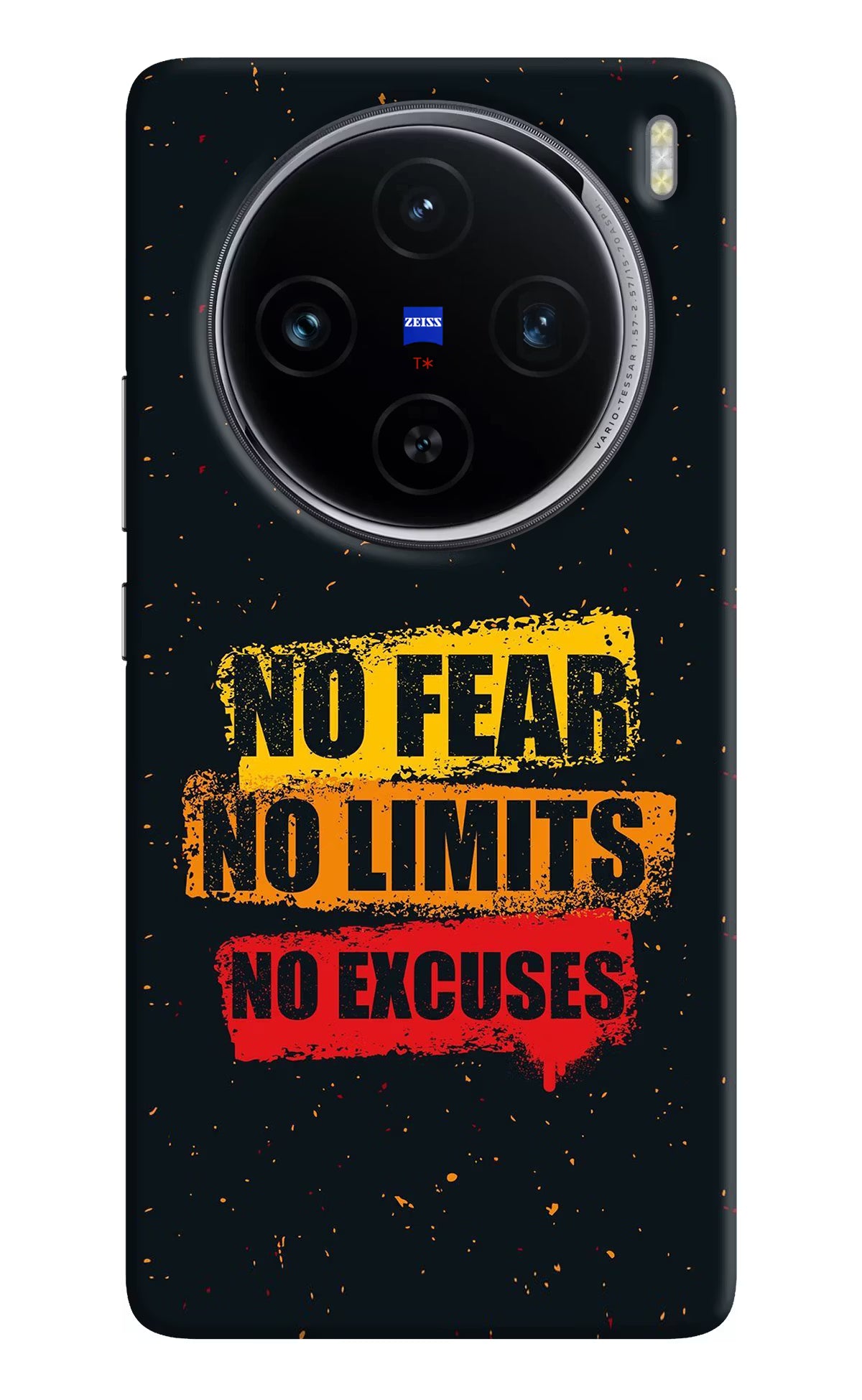 No Fear No Limits No Excuse Vivo X100 Hard Case Back Cover by Casekaro