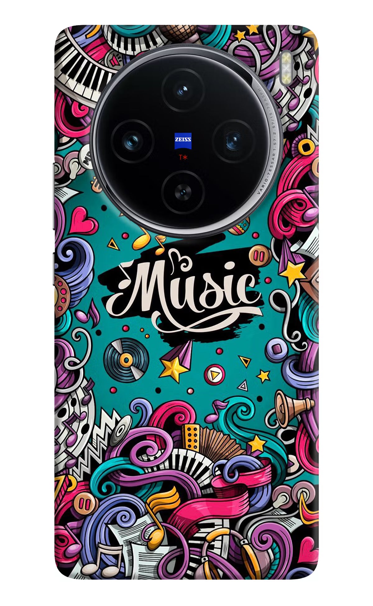 Music Graffiti Vivo X100 Hard Case Back Cover by Casekaro