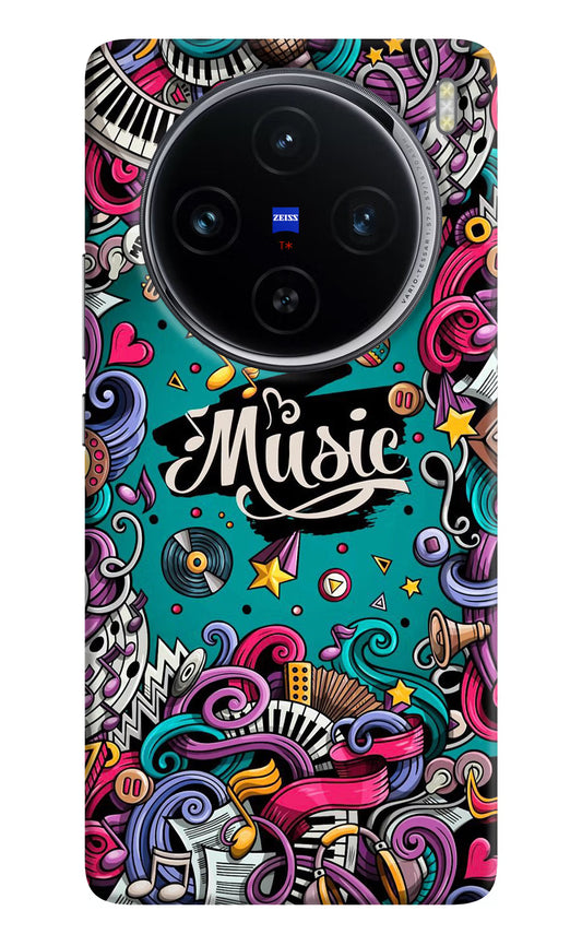 Music Graffiti Vivo X100 Hard Case Back Cover by Casekaro
