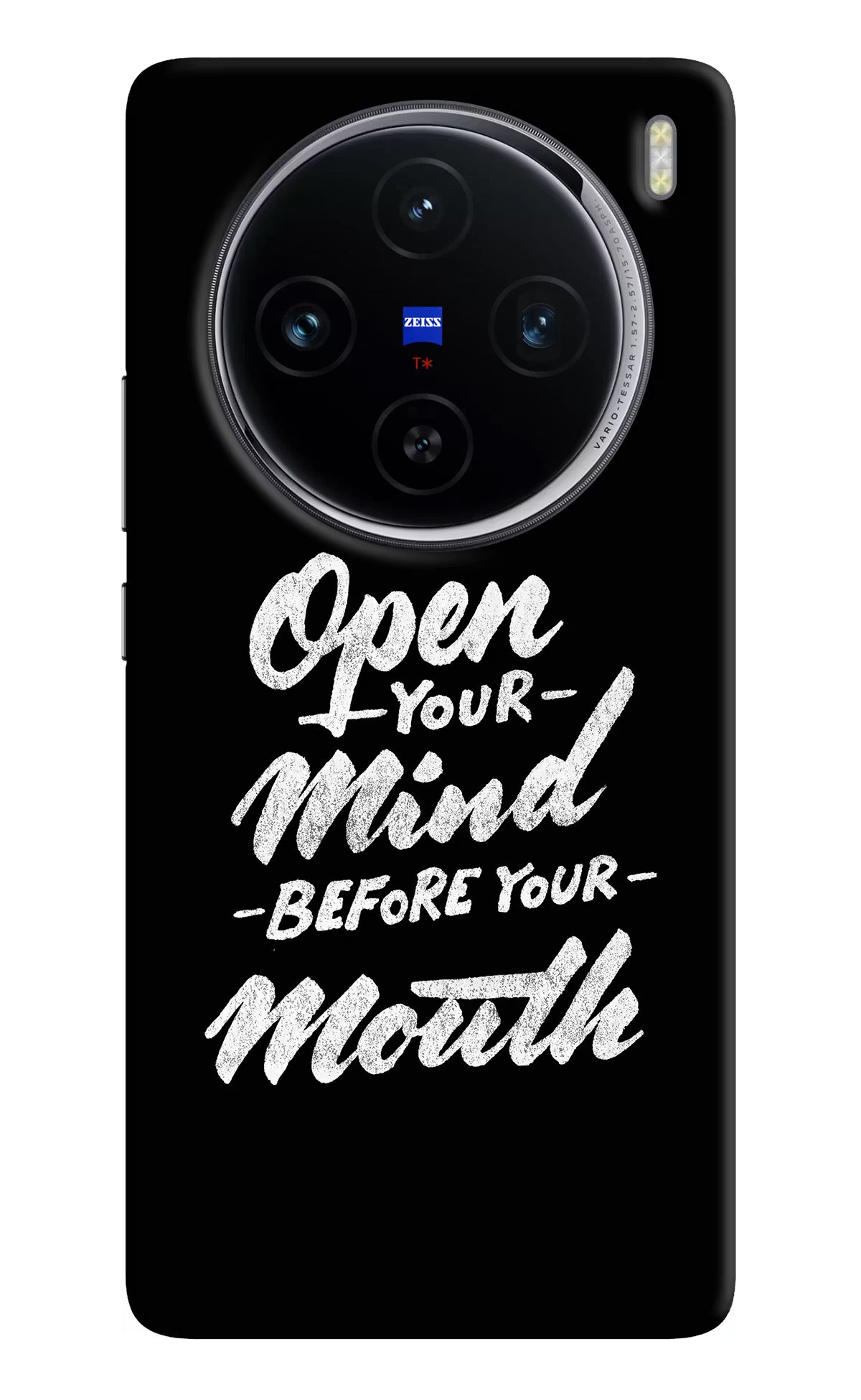 Open Your Mind Before Your Mouth Vivo X100 Hard Case Back Cover by Casekaro
