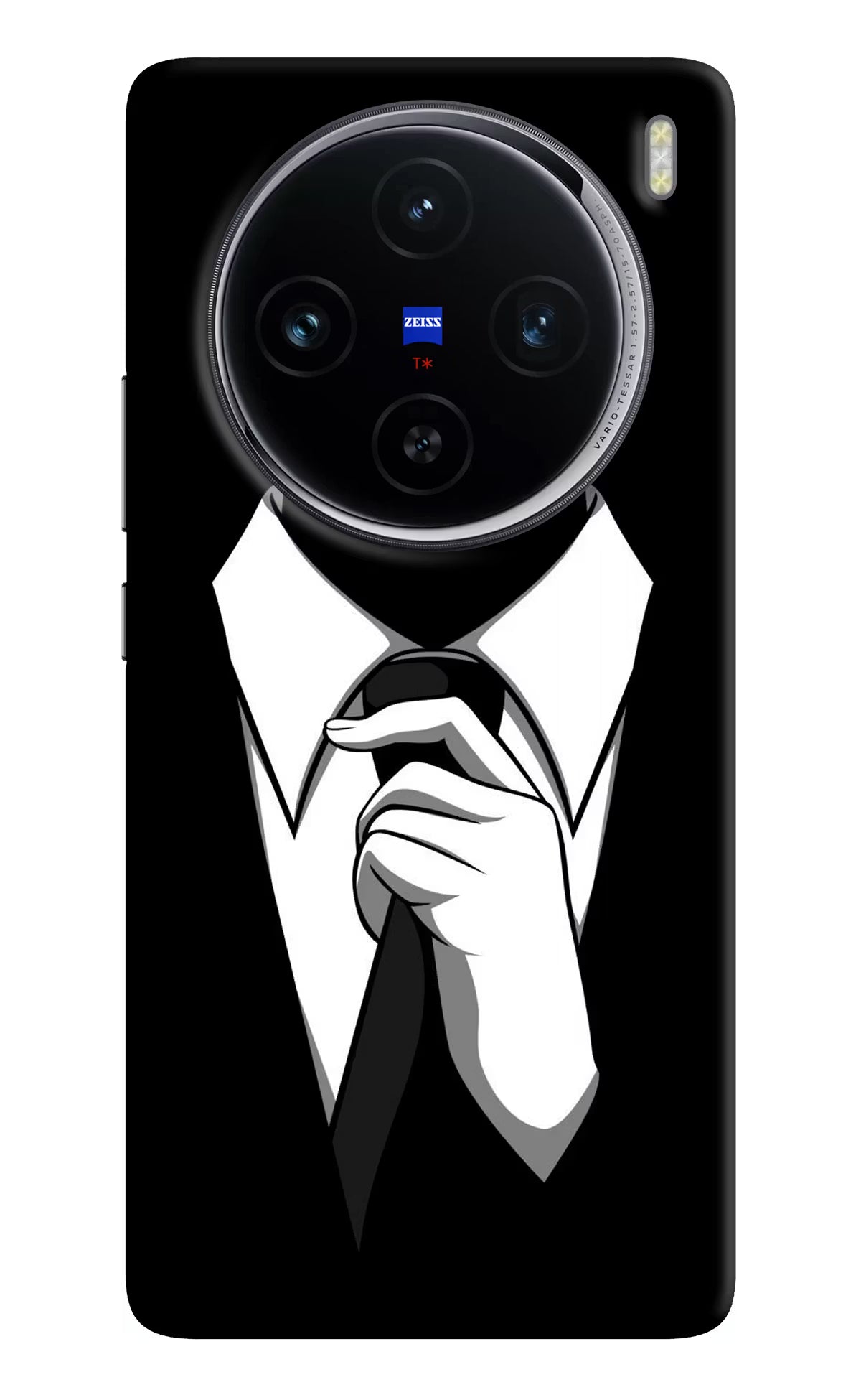 Black Tie Vivo X100 Hard Case Back Cover by Casekaro