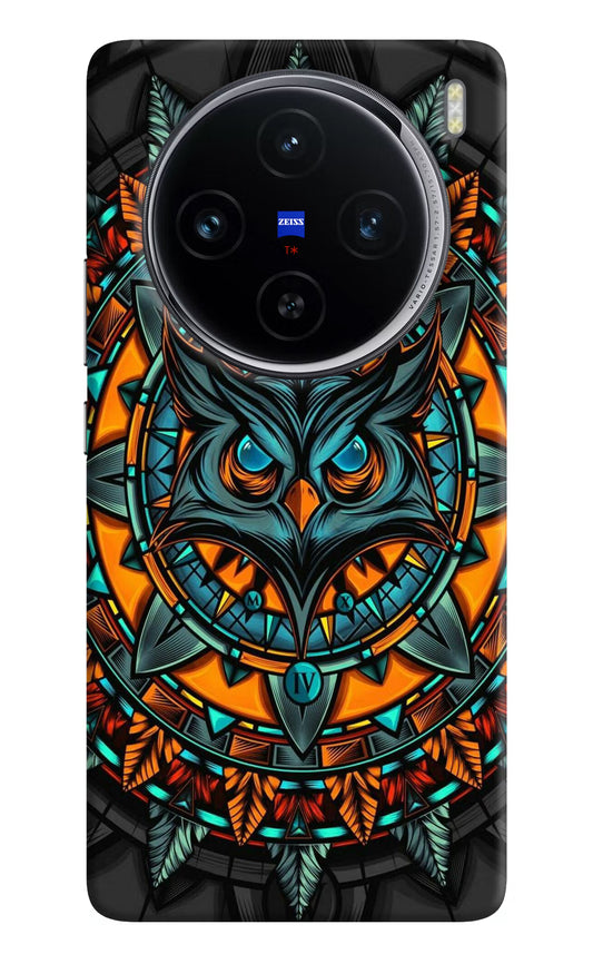 Angry Owl Art Vivo X100 Hard Case Back Cover by Casekaro