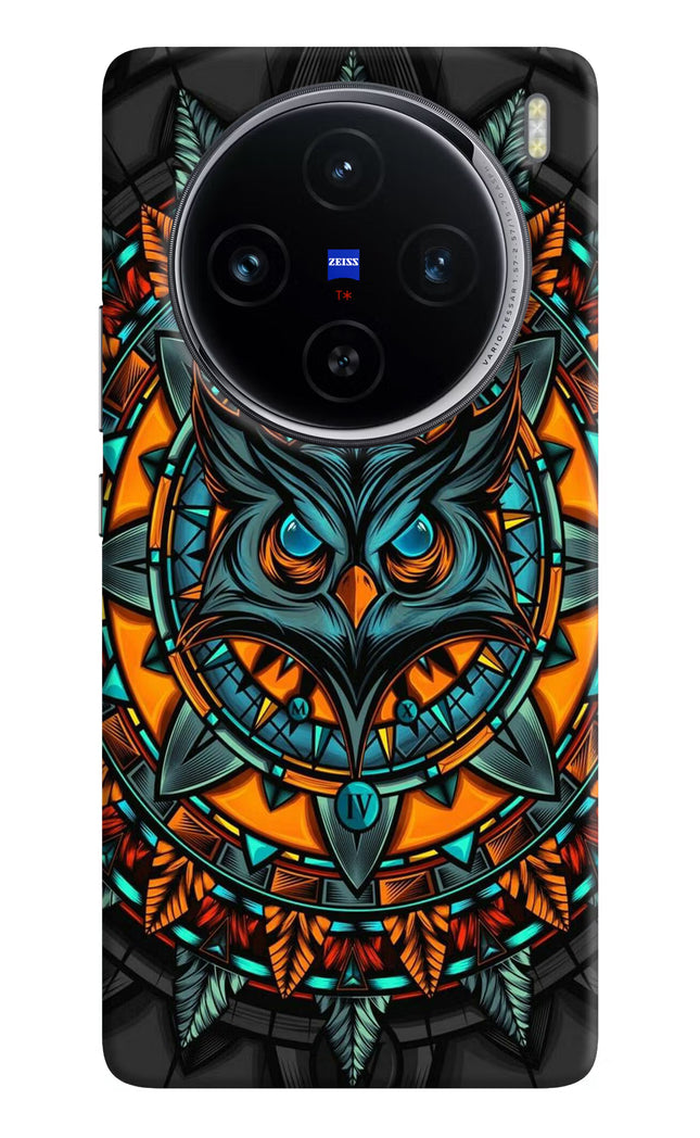 Angry Owl Art Vivo X100 Hard Case Back Cover by Casekaro