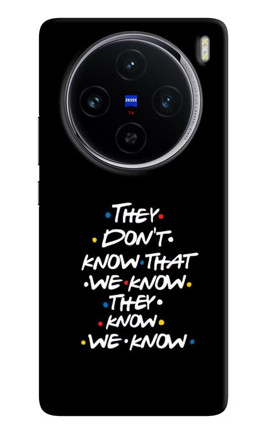 FRIENDS Dialogue Vivo X100 Hard Case Back Cover by Casekaro