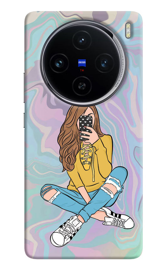 Selfie Girl Vivo X100 Hard Case Back Cover by Casekaro