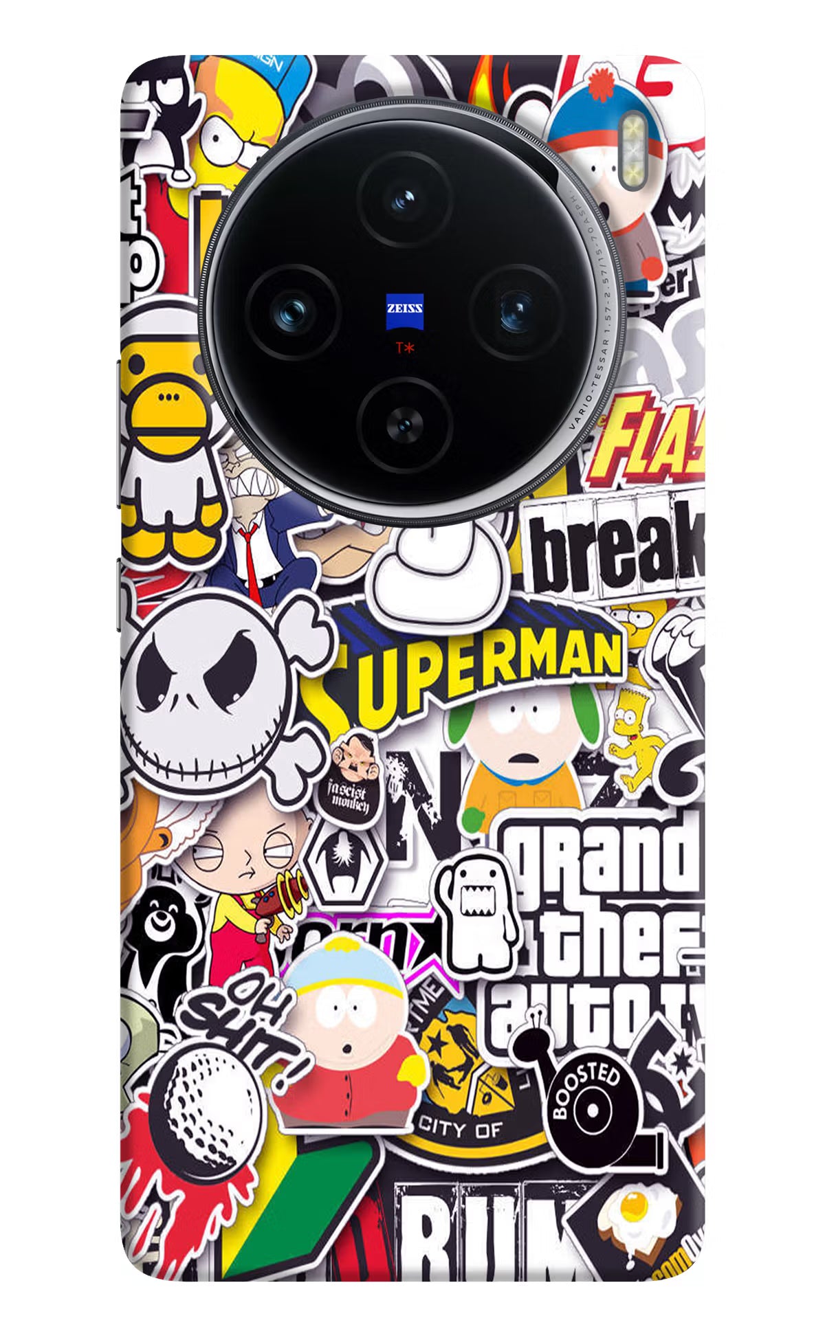 Sticker Bomb Vivo X100 Hard Case Back Cover by Casekaro