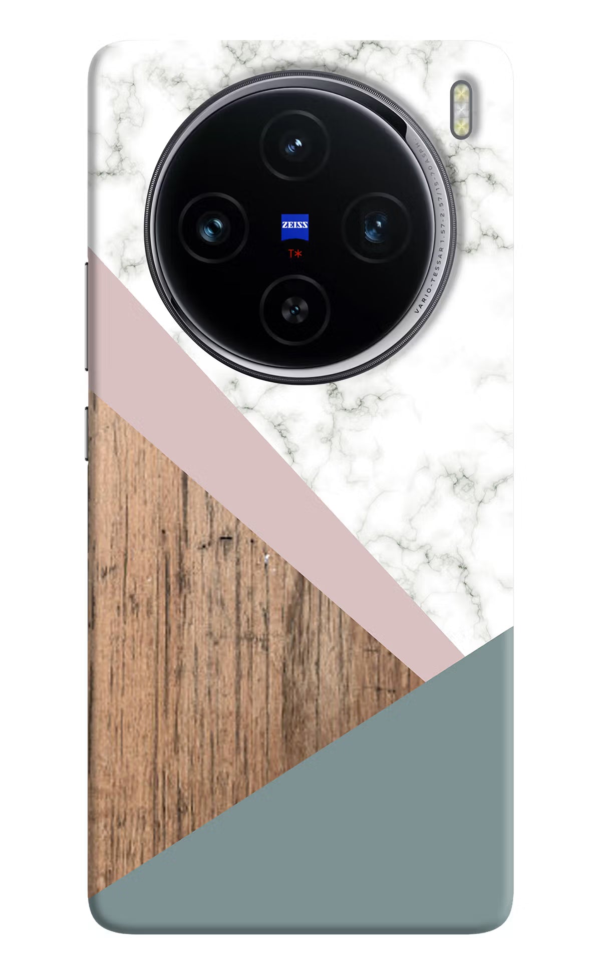 Marble wood Abstract Vivo X100 Hard Case Back Cover by Casekaro