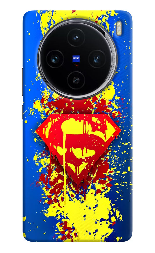 Superman logo Vivo X100 Hard Case Back Cover by Casekaro
