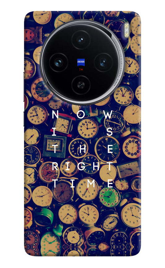 Now is the Right Time Quote Vivo X100 Hard Case Back Cover by Casekaro
