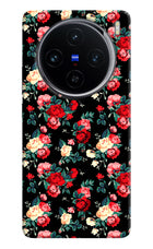 Rose Pattern Vivo X100 Hard Case Back Cover by Casekaro