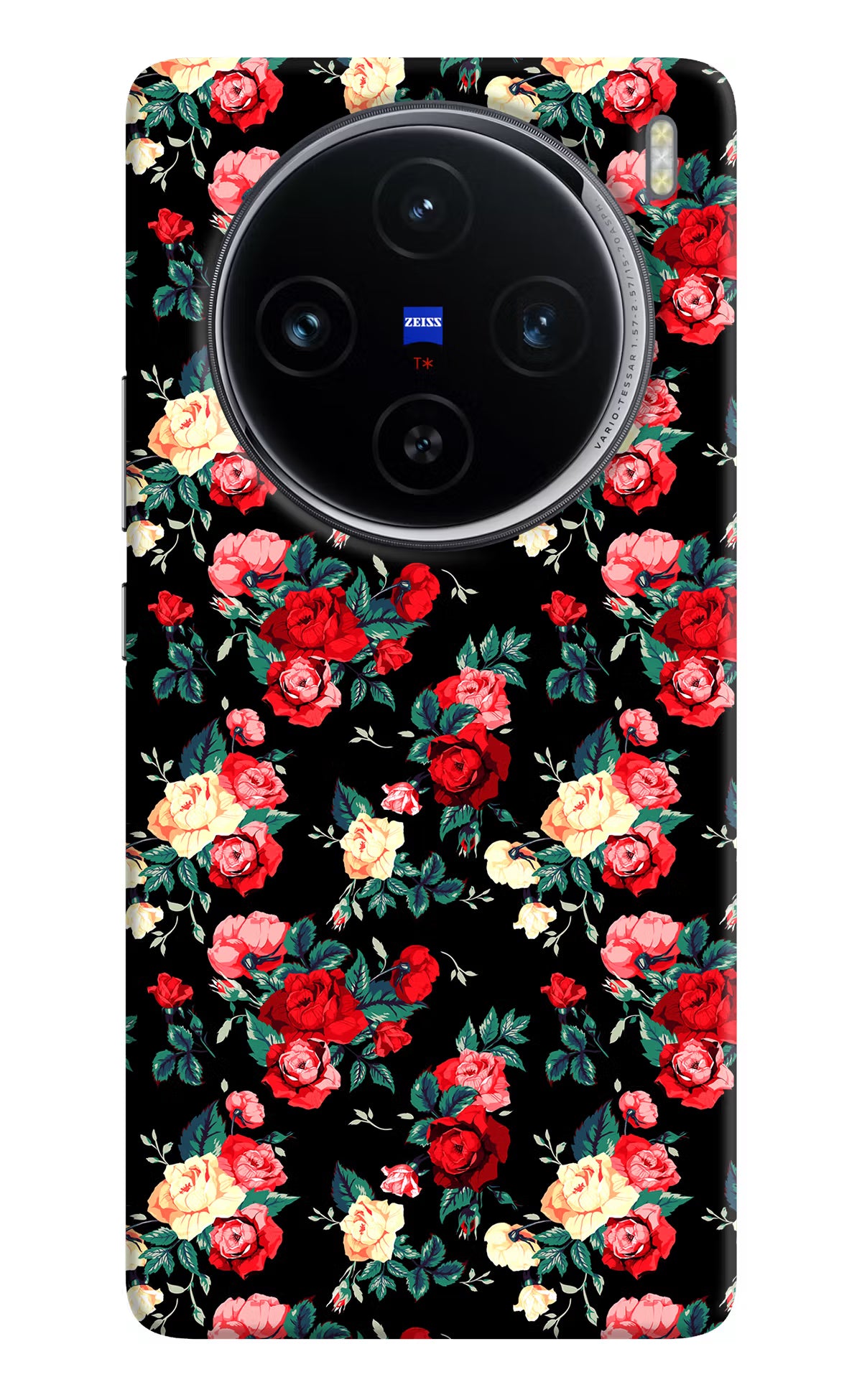Rose Pattern Vivo X100 Hard Case Back Cover by Casekaro
