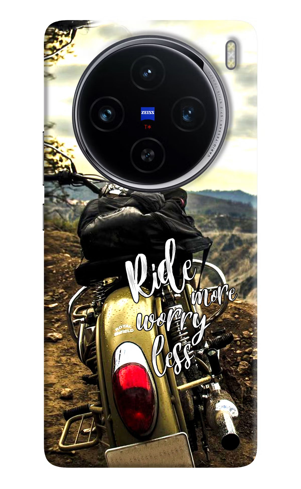 Ride More Worry Less Vivo X100 Hard Case Back Cover by Casekaro
