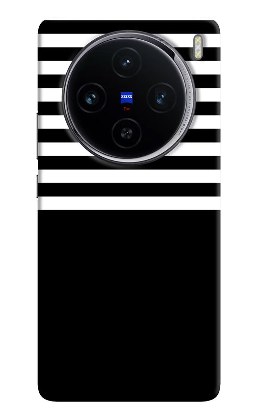 Black and White Print Vivo X100 Hard Case Back Cover by Casekaro