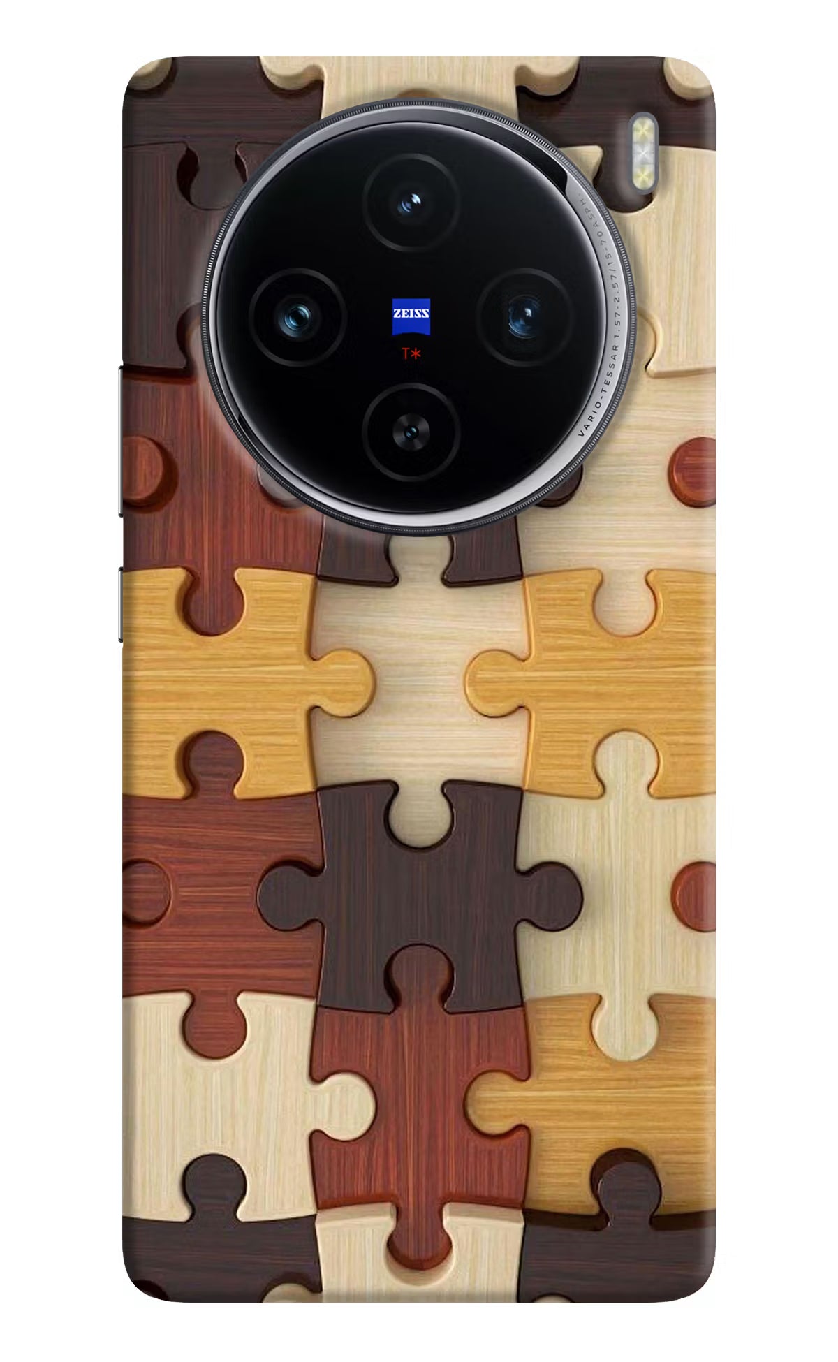 Wooden Puzzle Vivo X100 Hard Case Back Cover by Casekaro