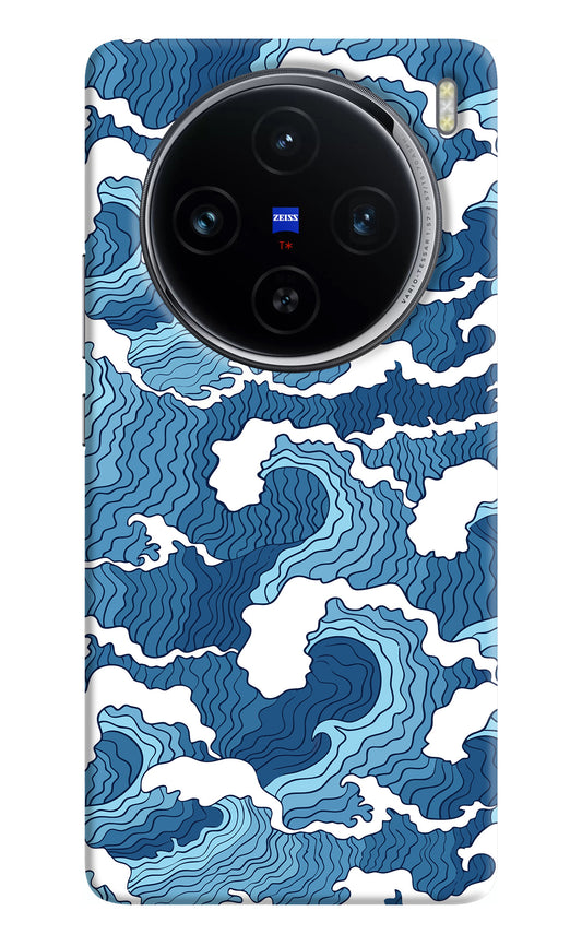 Blue Waves Vivo X100 Back Cover