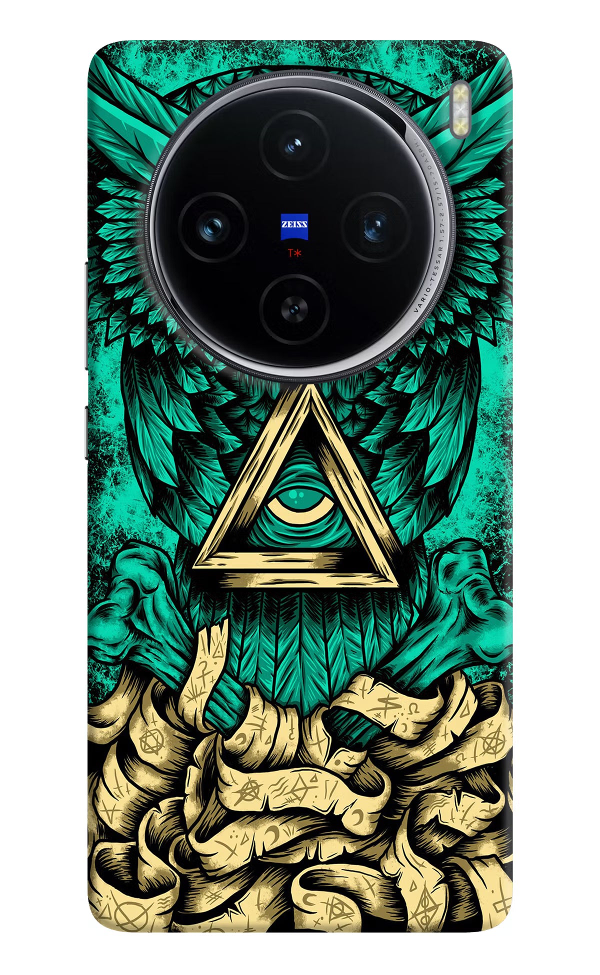 Green Owl Vivo X100 Hard Case Back Cover by Casekaro