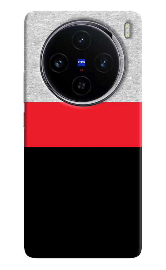 Tri Color Pattern Vivo X100 Hard Case Back Cover by Casekaro