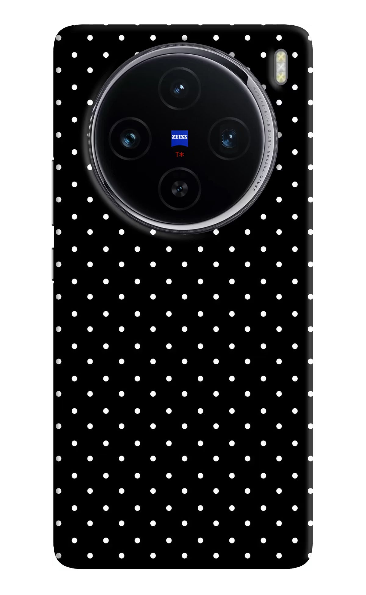 White Dots Vivo X100 Hard Case Back Cover by Casekaro