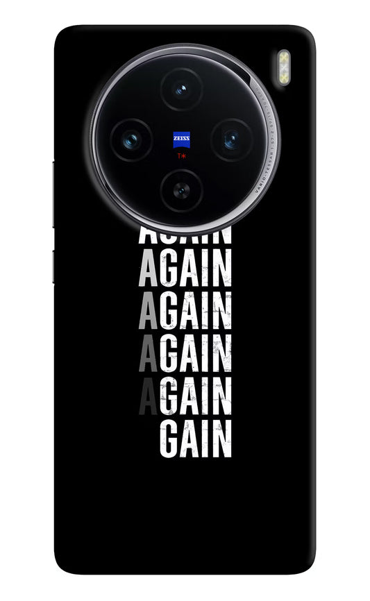 Again Again Gain Vivo X100 Hard Case Back Cover by Casekaro