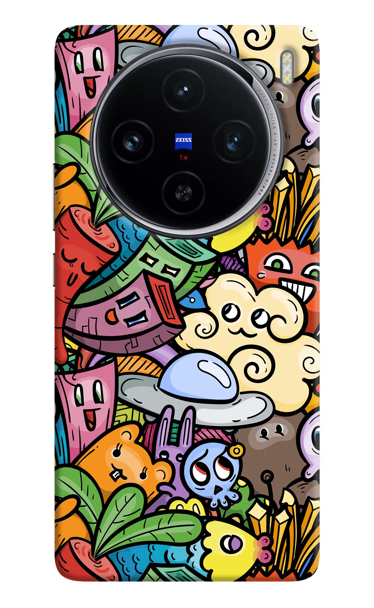 Veggie Doodle Vivo X100 Hard Case Back Cover by Casekaro
