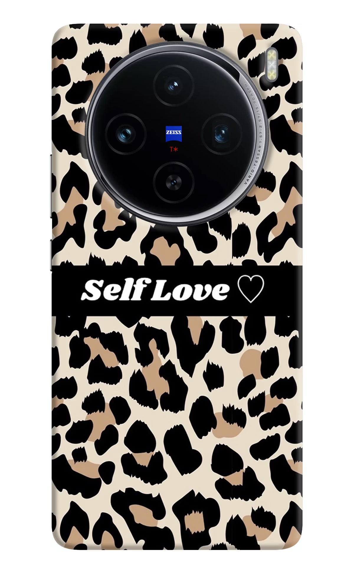 Leopard Print Self Love Vivo X100 Hard Case Back Cover by Casekaro
