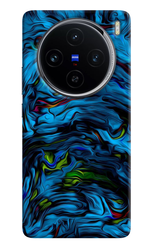 Dark Blue Abstract Vivo X100 Back Cover