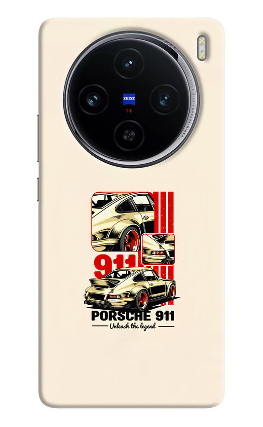 Classic Porsche 911 Vivo X100 Hard Case Back Cover by Casekaro