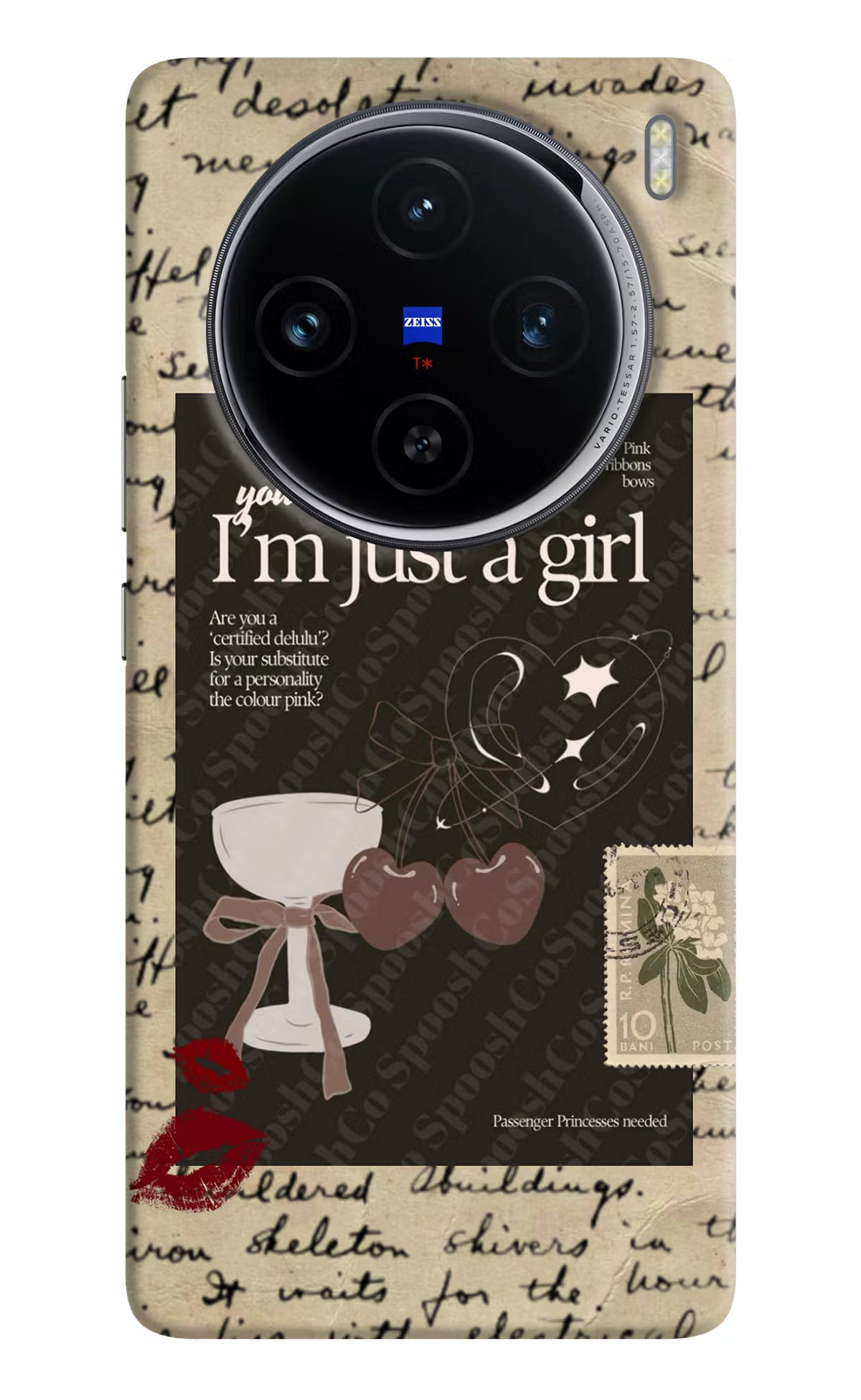 I am just a girl Vivo X100 Hard Case Back Cover by Casekaro