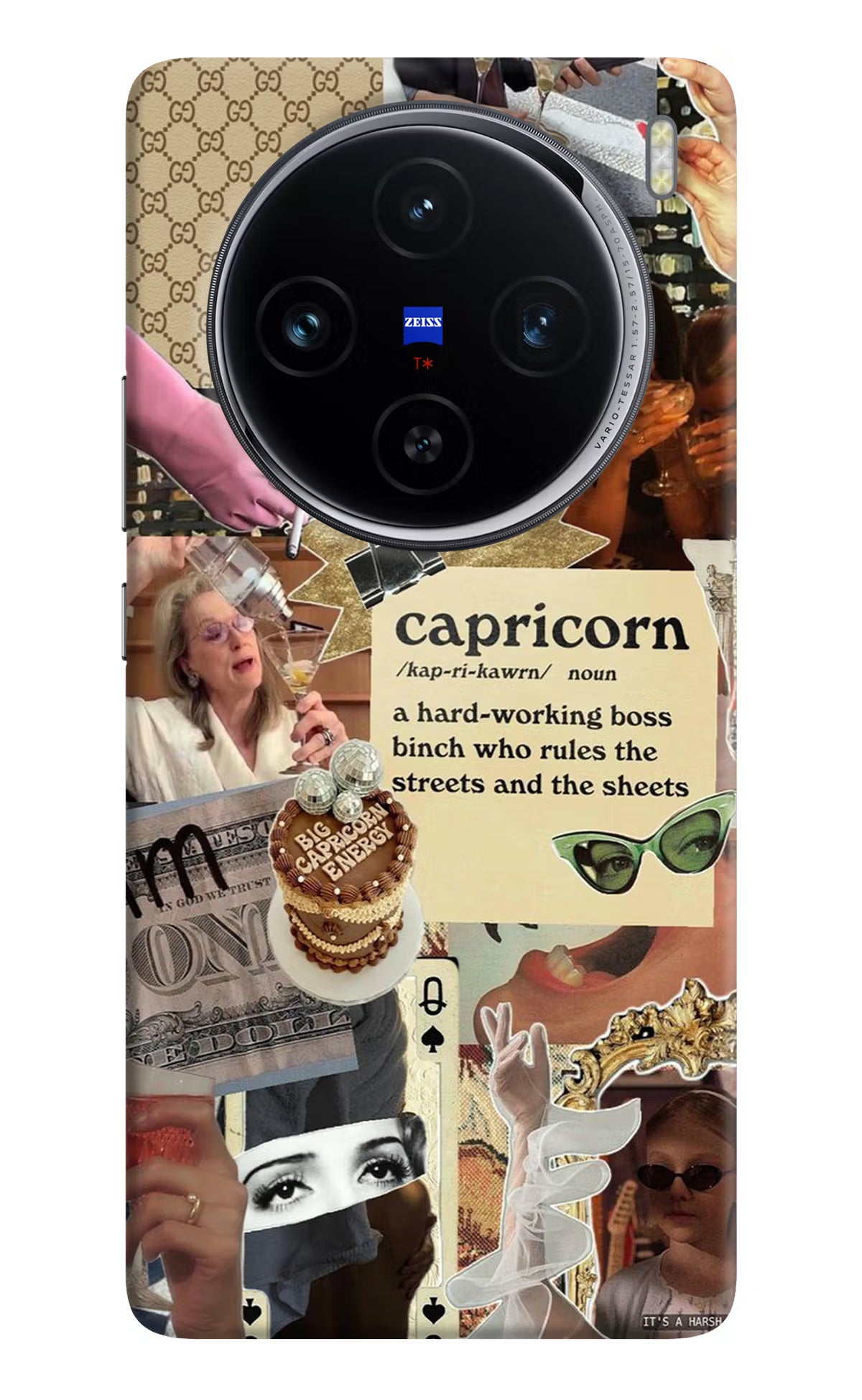 Capricorn Zodiac Vivo X100 Hard Case Back Cover by Casekaro