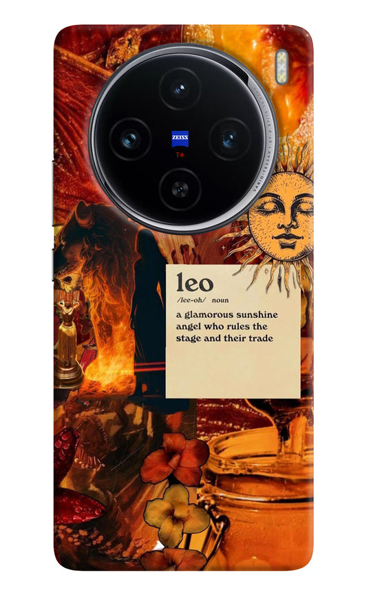 Leo Zodiac Vivo X100 Hard Case Back Cover by Casekaro