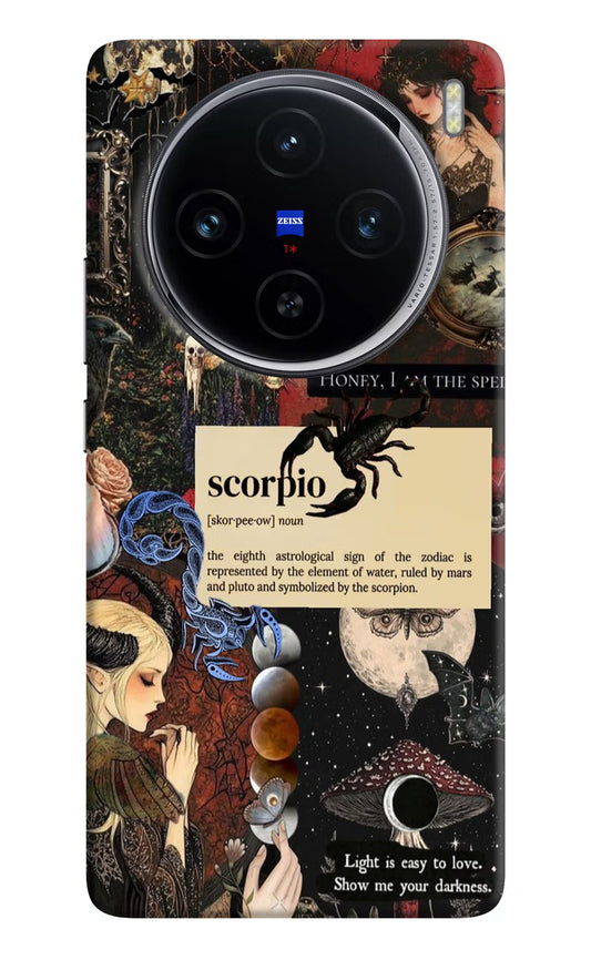 Scorpio Zodiac Vivo X100 Hard Case Back Cover by Casekaro