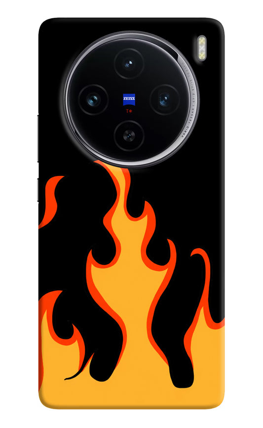 Fired Up – Black Vivo X100 Hard Case Back Cover by Casekaro