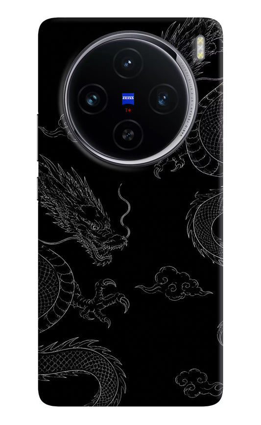 Twin Dragons Vivo X100 Hard Case Back Cover by Casekaro