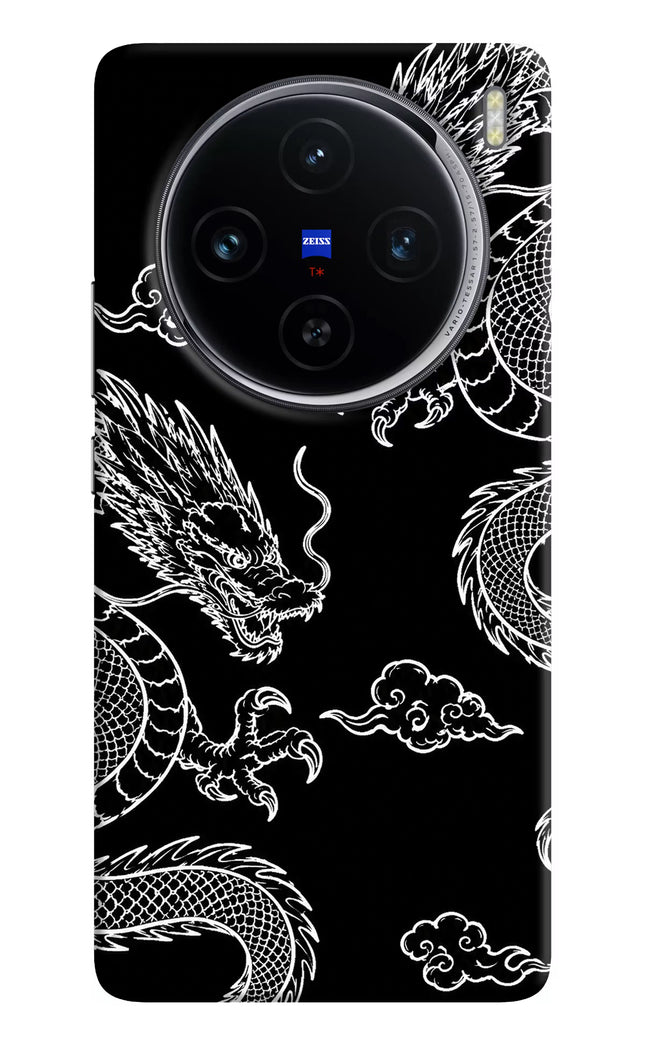Twin Dragons Vivo X100 Hard Case Back Cover by Casekaro