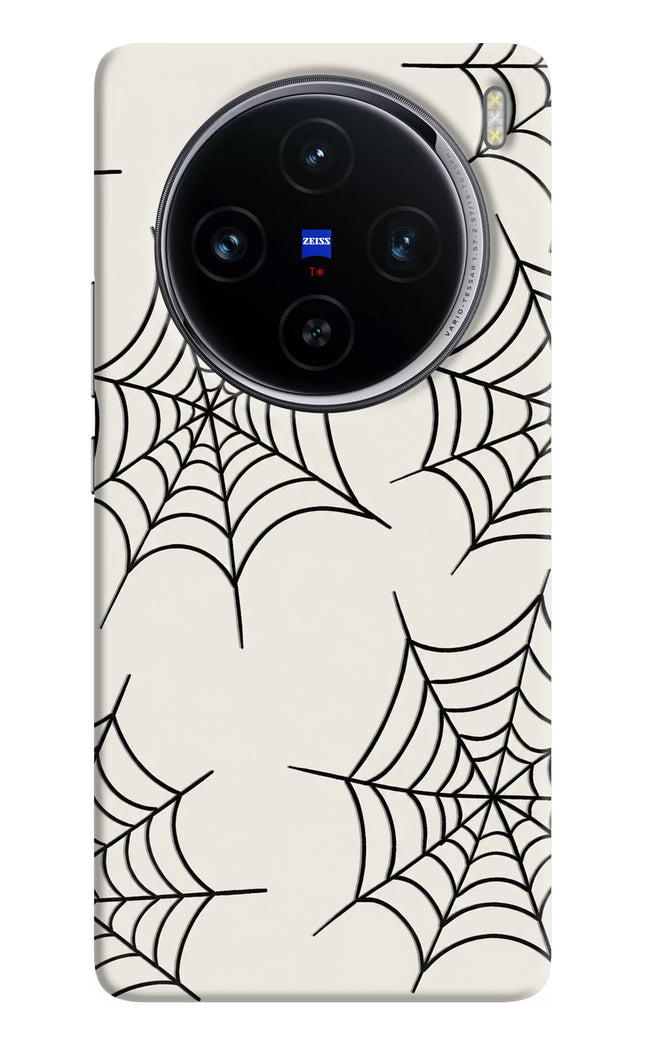 Spider Web Vivo X100 Hard Case Back Cover by Casekaro