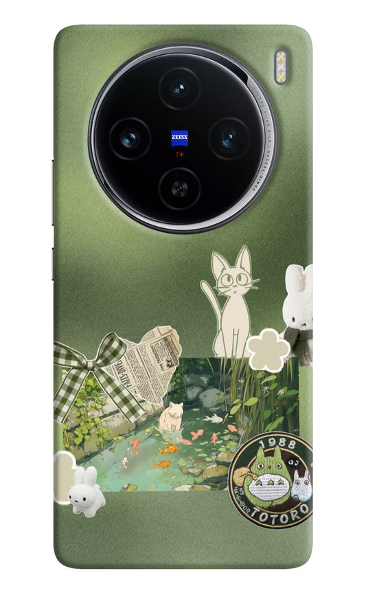 Aesthetic anime Vivo X100 Hard Case Back Cover by Casekaro