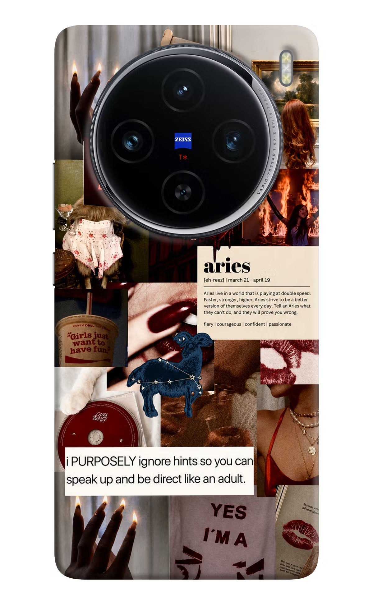 Zodiac Aries Vivo X100 Back Cover