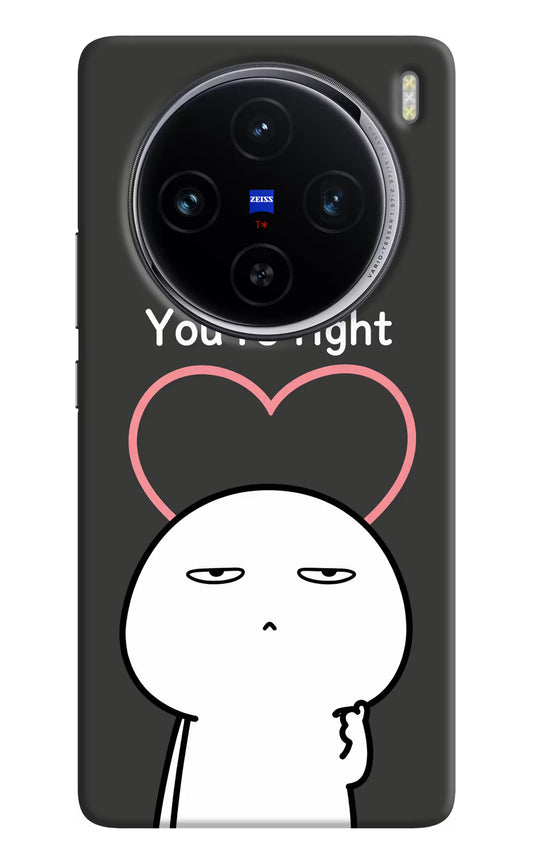 You're Right Vivo X100 Hard Case Back Cover by Casekaro