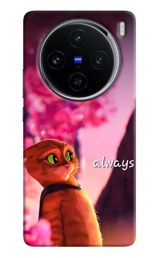 Always Cat Vivo X100 Hard Case Back Cover by Casekaro