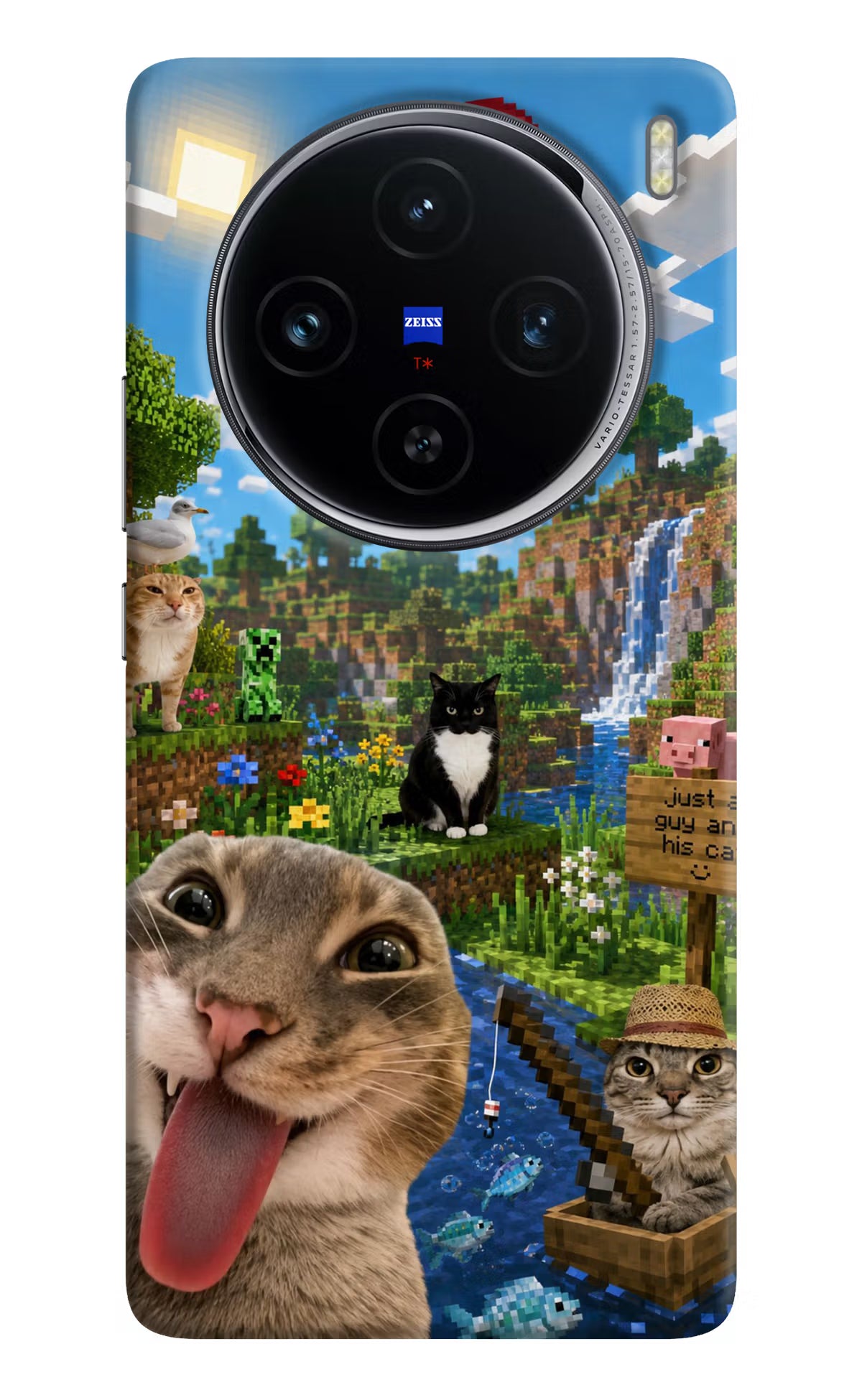 Minecraft Cat Chaos Vivo X100 Back Cover